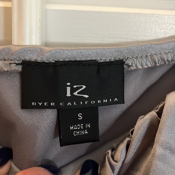Byer Dressy Silver Satin top. Size small. - Picture 3 of 4